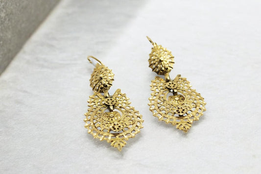 Pendientes de oro de 18k, 10,42gr