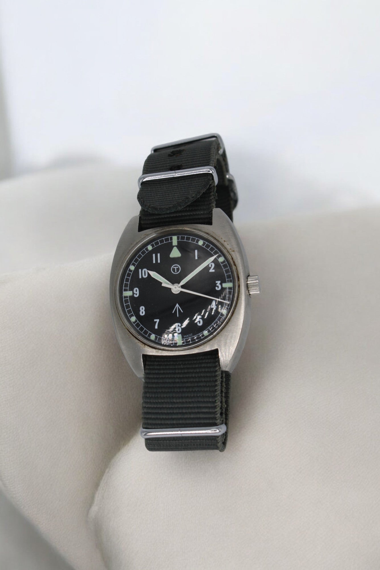 Reloj militar de acero con pulsera de tela, Marca: HAMILTON