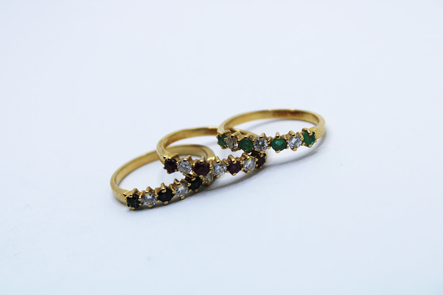 Ring Gold 18ct Diamonds 3-pieces