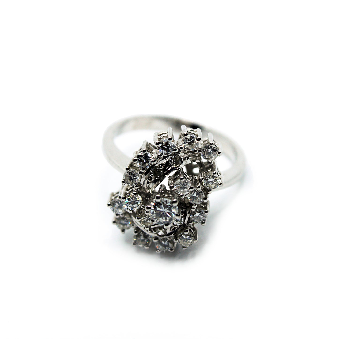 Ring Whitegold 18ct Diamonds