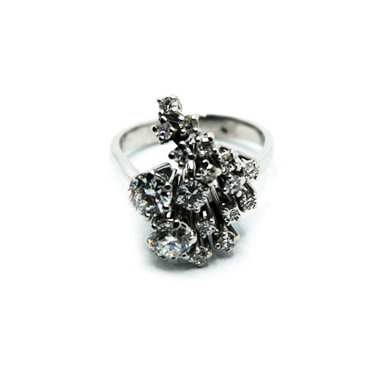 Ring Whitegold 18ct Diamonds