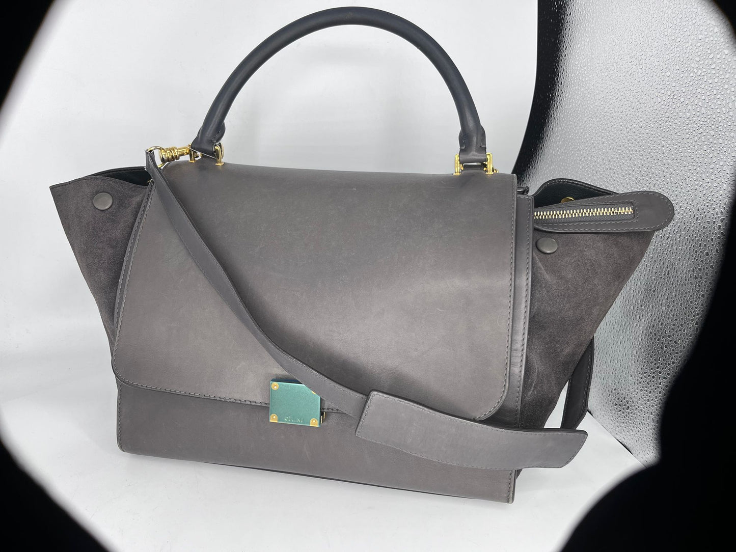 Bolsa de cuero, Marca: CELINE, Modelo: TRAPEZE con su guardapolvo