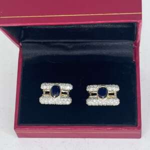 joyeria-szware-compro-oro-mallorca-Gemelos-Oro-18K-Diamantes-y-Zafiros