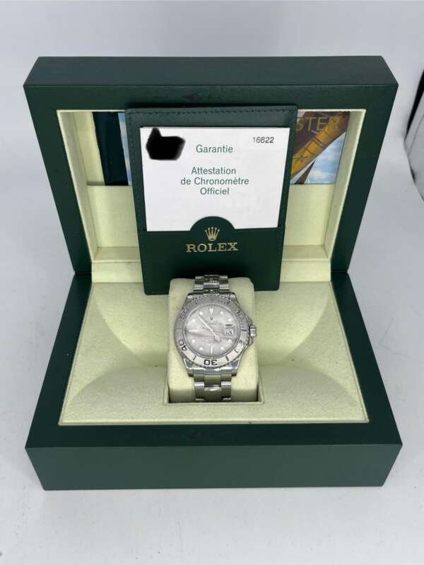 Reloj de acero con platino, Marca: Rolex, Modelo: Yacht - Master