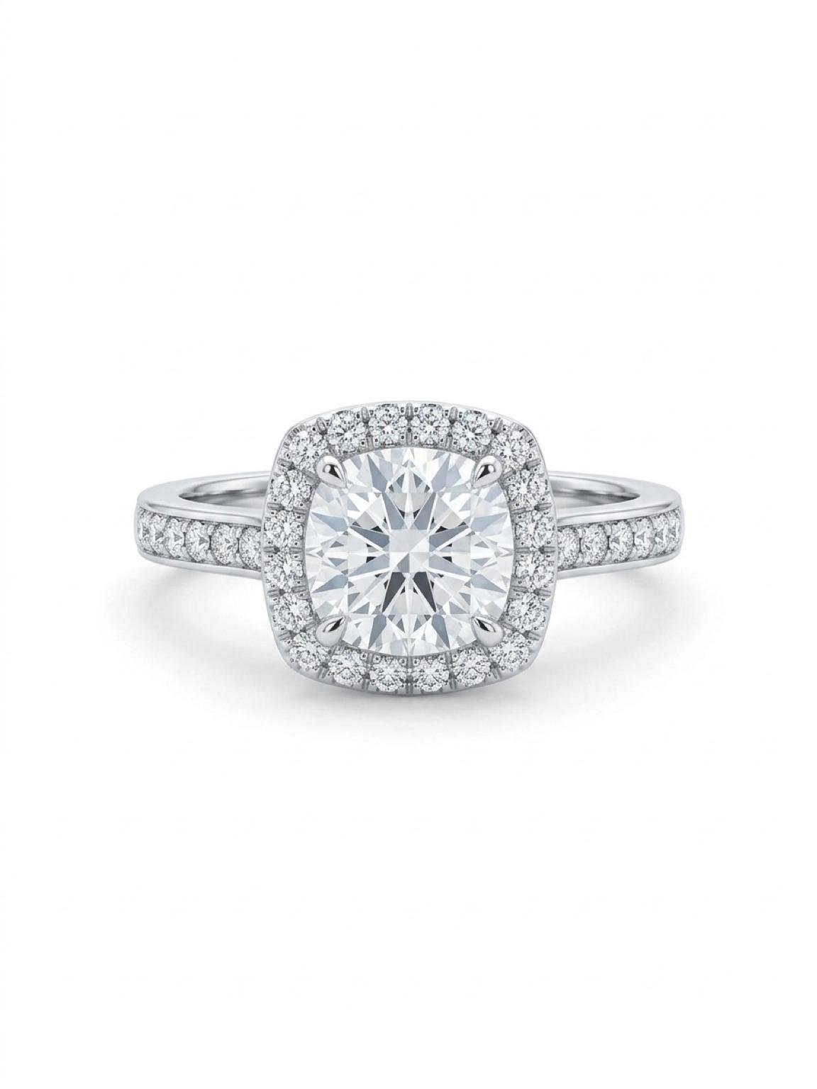 Anillo de oro blanco de 18k y diamantes (2.25Cts)