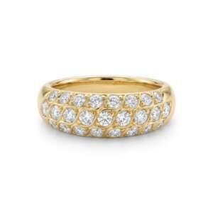 Anillo de oro 18 k con diamantes brillantes
