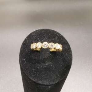 Alianza completa en oro 18 k con diamantes brillantes