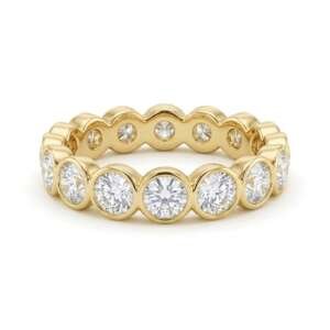 Alianza completa de oro 18 k con diamantes