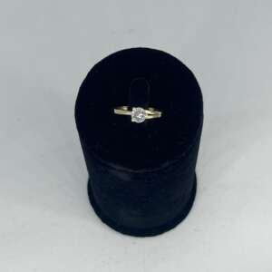 Anillo oro 18 k con diamante 0.50 cts color G pureza VS