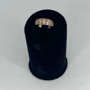 Anillo oro 9 k con diamantes