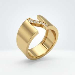 Anillo de oro de 18k H. Stern Signature con diamantes