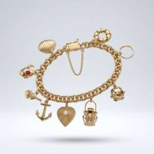 Pulsera breloque de oro de 18k – 19,85gr
