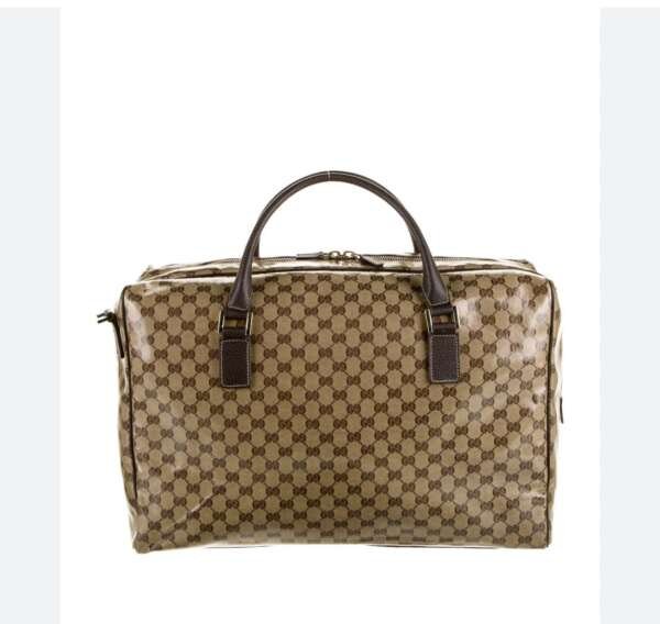 Bolso de viaje Gucci Brown GG Crystal Duffle en lona GG marrón