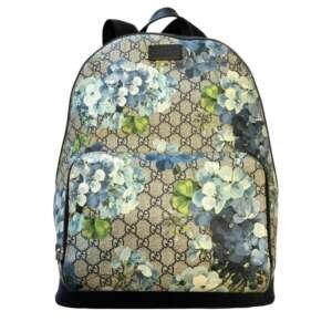 Mochila Gucci Blooms GG en lona y cuero con estampado floral