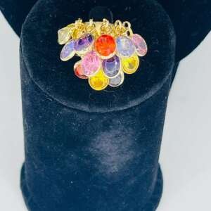 Añillo de oro 18k con piedras preciosas talla 48