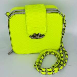Bolso Chanel CC Box Camera Bag de pitón auténtico y elegante