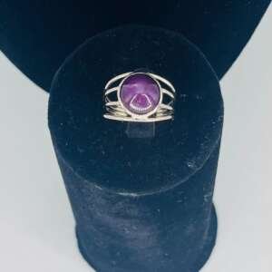 Añillo de oro de 14k con Rubí Étoile talla 58