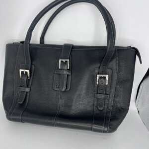 Bolso Loewe Tote Senda de cuero negro
