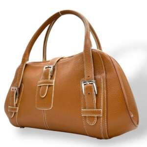 Bolso Loewe Senda Grande de cuero color kamel