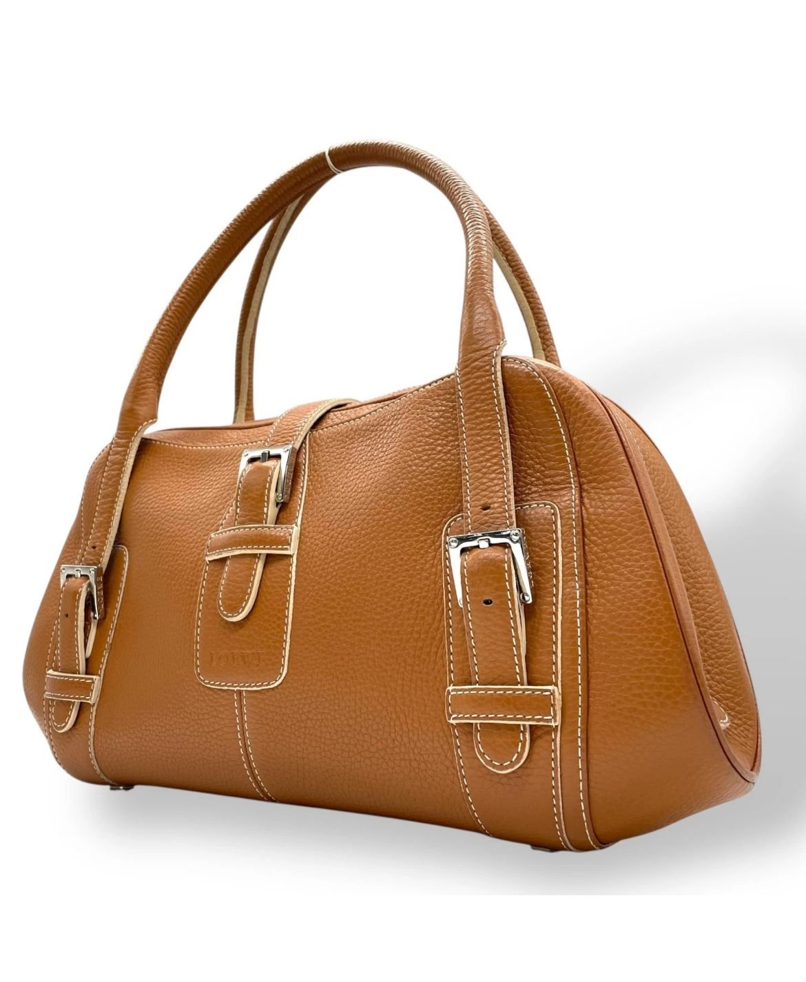 Bolso Loewe Senda Grande de cuero color kamel