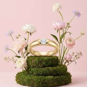 Anillo de oro de 18k Wempe con diamante de 0.10Cts
