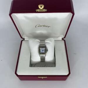 Reloj Cartier Santos M de acero y oro