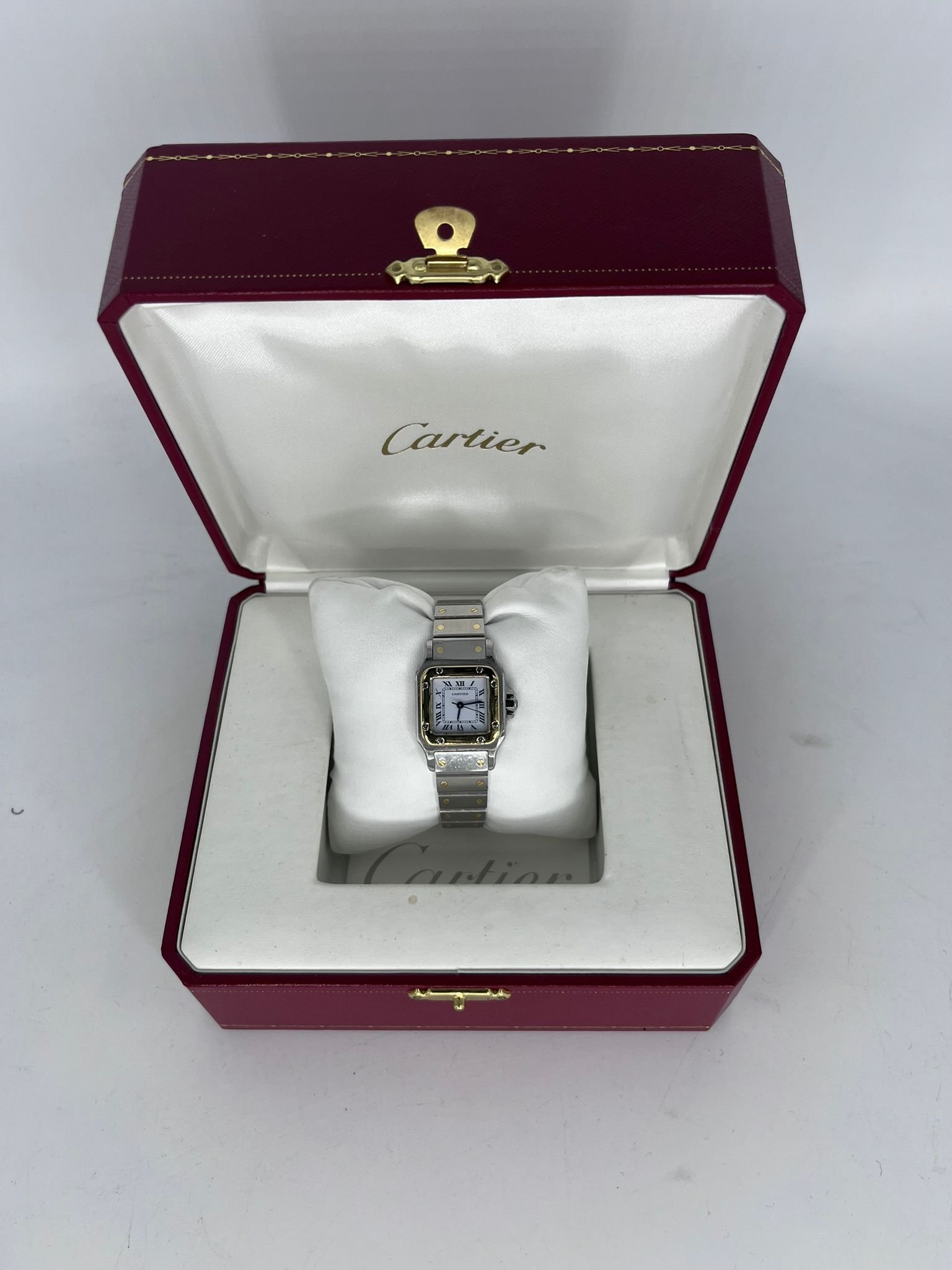 Reloj Cartier Santos M de acero y oro