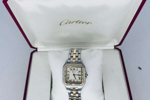 Reloj Cartier Panthère en oro y acero con caja