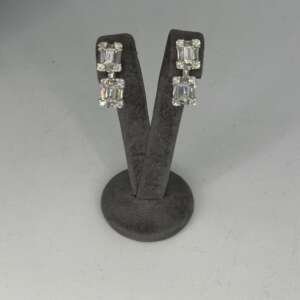 Pendientes de oro blanco 18k con diamantes naturales