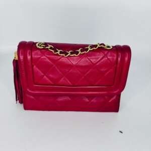 Bolso Dior Lady Dior Vintage en cuero negro liso