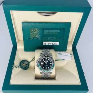 Reloj Rolex GMT-Master II Sprite 2022 de acero con pulsera Jubilee y full set