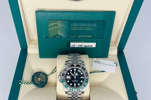 Rolex GMT-Master II Sprite de acero con pulsera Jubilee – Año 2022 Full Set