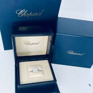 Anillo Chopard Happy Diamonds oro blanco 18k con caja y certificado