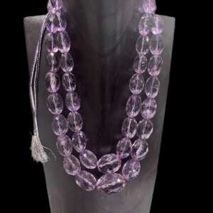 Collar de amatistas naturales doble rango