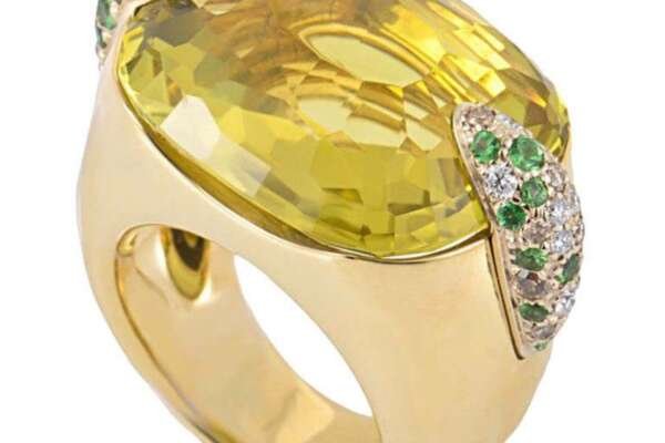 Anillo Pomellato Pin Up Oro 18k con Citrina y Diamantes