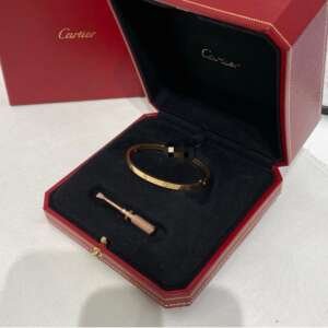 Pulsera Cartier Mini LOVE oro 18k talla 17 con papeles