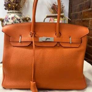 Hermès Birkin 35 cuero naranja año 2010