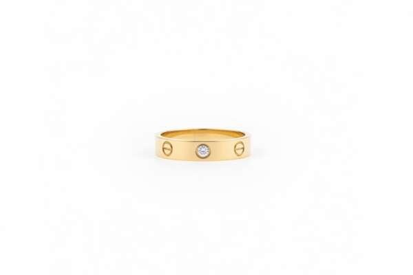Anillo Cartier Mini LOVE Oro 18k con Diamante (2014)