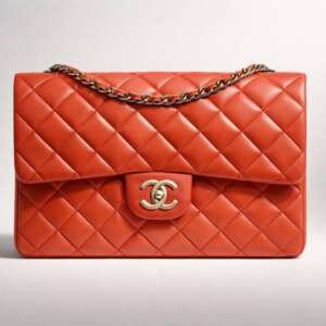 Chanel Timeless cuero naranja