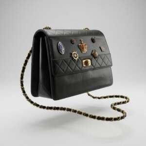 Chanel 2.55 Lucky Charms negro vintage