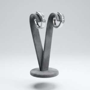Pendientes oro blanco 18k diamantes