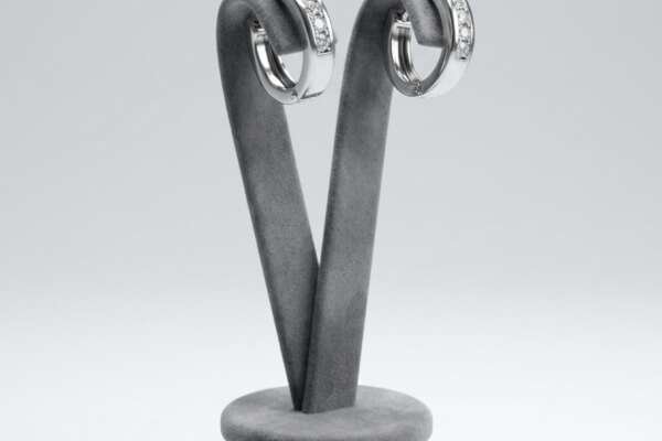 Pendientes Oro Blanco 18k con Diamantes