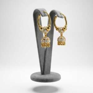 Pendientes oro 18k zirconitas