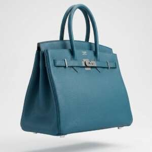 Hermès Birkin 35 cuero turquesa oscuro