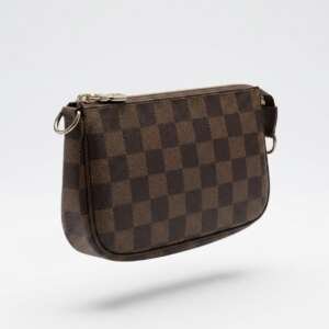 Louis Vuitton pochette Damier Ebene cuero
