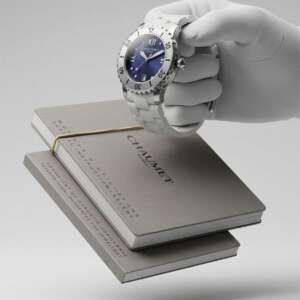Chaumet Class One mujer esfera azul correa blanca