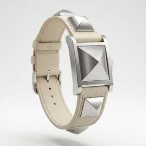 Hermès Medor reloj pulsera cuero blanco mujer