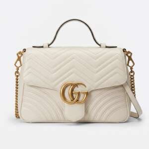Bolso Gucci GG Marmont blanco cuero