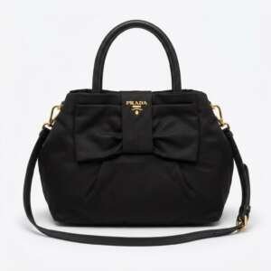 Prada Tessuto Fiocco Bow negro