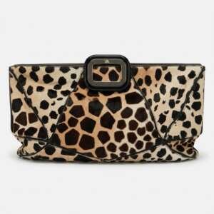 Roger Vivier pochette piel zebrada
